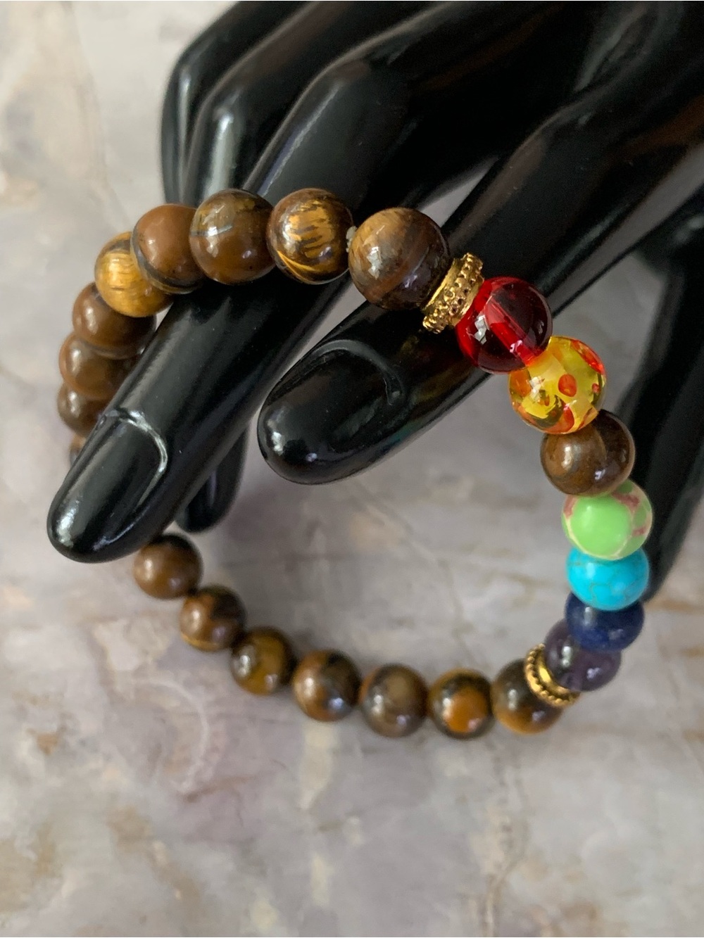 Tiger Eye Chakra Stone Beaded Stretch Bracelet
